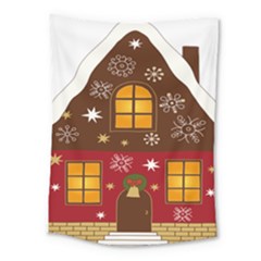 Christmas House Clipart Medium Tapestry by Sapixe