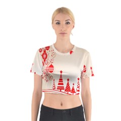 Christmas Clipart Wallpaper Cotton Crop Top