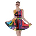Urban Graffiti Movie Theme Productor Colorful Abstract arrows Skater Dress View1
