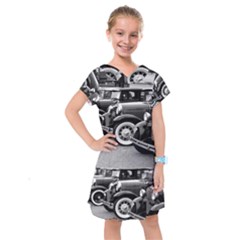 Vehicle Car Transportation Vintage Kids  Drop Waist Dress by Nexatart