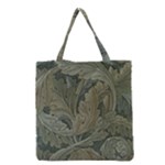 Vintage Background Green Leaves Grocery Tote Bag
