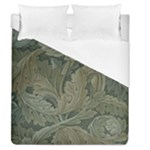 Vintage Background Green Leaves Duvet Cover (Queen Size)