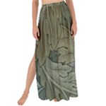 Vintage Background Green Leaves Maxi Chiffon Tie-Up Sarong
