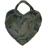 Vintage Background Green Leaves Giant Heart Shaped Tote