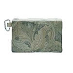 Vintage Background Green Leaves Canvas Cosmetic Bag (Medium)