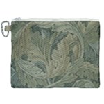 Vintage Background Green Leaves Canvas Cosmetic Bag (XXL)
