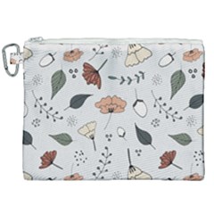 Grey Toned Pattern Canvas Cosmetic Bag (xxl) by Nexatart