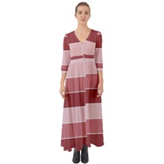 Striped Shapes Wide Stripes Horizontal Geometric Button Up Boho Maxi Dress by Nexatart