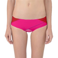 Geometric Shapes Magenta Pink Rose Classic Bikini Bottoms by Nexatart