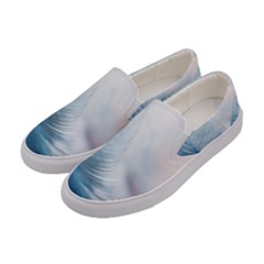 Feather Ease Slightly Blue Airy Women s Canvas Slip Ons by Nexatart