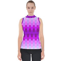 Geometric Cubes Pink Purple Blue Shell Top by Nexatart