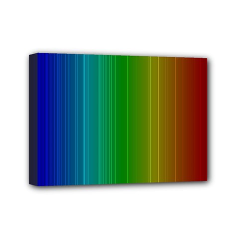 Spectrum Colours Colors Rainbow Mini Canvas 7  X 5  by Nexatart