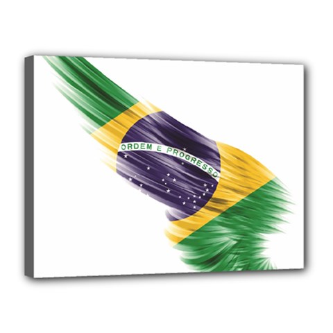 Flag Of Brazil Canvas 16  X 12  by Sapixe