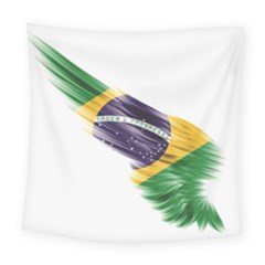 Flag Of Brazil Square Tapestry (large) by Sapixe