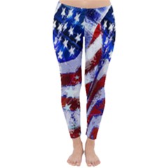 Flag Usa United States Of America Images Independence Day Classic Winter Leggings
