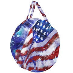 Flag Usa United States Of America Images Independence Day Giant Round Zipper Tote