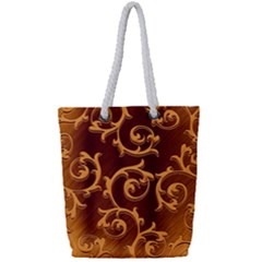 Floral Vintage Full Print Rope Handle Tote (small)