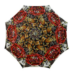 Flower Art Traditional Golf Umbrellas by Sapixe