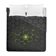 Green Android Honeycomb Gree Duvet Cover Double Side (full/ Double Size) by Sapixe