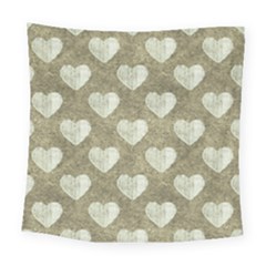 Hearts Motif Pattern Square Tapestry (large) by dflcprints