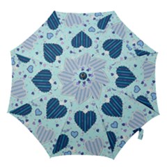 Hearts Pattern Paper Wallpaper Hook Handle Umbrellas (large)