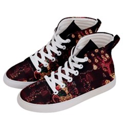 Holiday Lights Christmas Yard Decorations Men s Hi-top Skate Sneakers by Sapixe