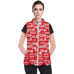 Keep Calm And Carry On Women s Puffer Vest