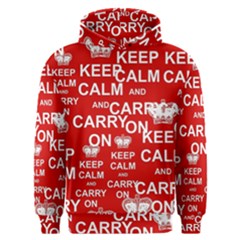 Keep Calm And Carry On Men s Overhead Hoodie by Sapixe