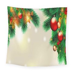 Ornament Christmast Pattern Square Tapestry (large)