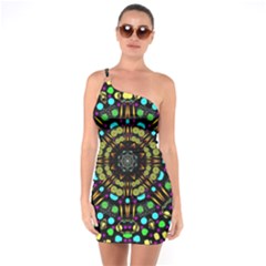 Liven Up In Love Light And Sun One Soulder Bodycon Dress by pepitasart
