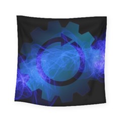 Particles Gear Circuit District Square Tapestry (small) by Sapixe