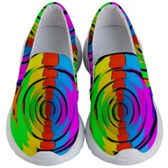 Pattern Colorful Glass Distortion Kid s Lightweight Slip Ons