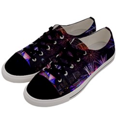 Singapore The Happy New Year Hotel Celebration Laser Light Fireworks Marina Bay Men s Low Top Canvas Sneakers