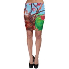 Coral Tree Blooming Bodycon Skirt by bestdesignintheworld