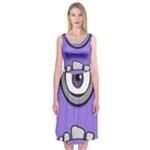 Evil Purple Midi Sleeveless Dress