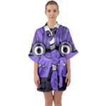 Evil Purple Quarter Sleeve Kimono Robe