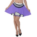 Evil Purple Velvet Skater Skirt