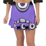 Evil Purple Fishtail Mini Chiffon Skirt