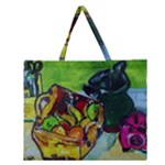 Still Life With A Pig Bank Zipper Large Tote Bag