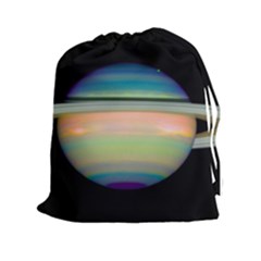 True Color Variety Of The Planet Saturn Drawstring Pouches (xxl)