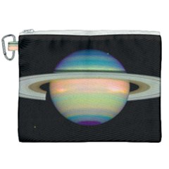 True Color Variety Of The Planet Saturn Canvas Cosmetic Bag (xxl)