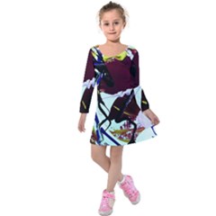 Immediate Attraction 9 Kids  Long Sleeve Velvet Dress by bestdesignintheworld