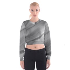 Wave Form Texture Background Cropped Sweatshirt by Sapixe