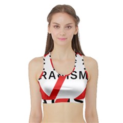 No Racism Sports Bra With Border by demongstore