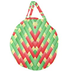 Christmas Geometric 3d Design Giant Round Zipper Tote by Sapixe