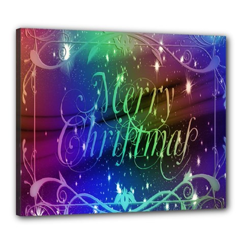 Christmas Greeting Card Frame Canvas 24  X 20 