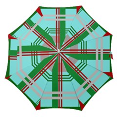 Christmas Plaid Backgrounds Plaid Straight Umbrellas by Sapixe