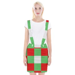 Fabric Christmas Colors Bright Braces Suspender Skirt by Sapixe