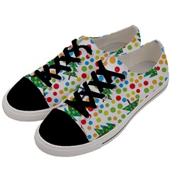 Pattern Circle Multi Color Men s Low Top Canvas Sneakers by Sapixe