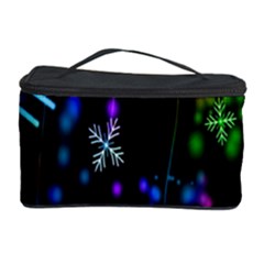 Snowflakes Snow Winter Christmas Cosmetic Storage Case by Sapixe